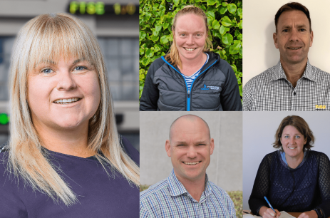 (Clockwise from left) Julia Jones, Annika Coveney, Greig Sinclair, Charlotte Glass and Will Burrett (Clockwise from left) Julia Jones, Annika Coveney, Greig Sinclair, Charlotte Glass and Will Burrett